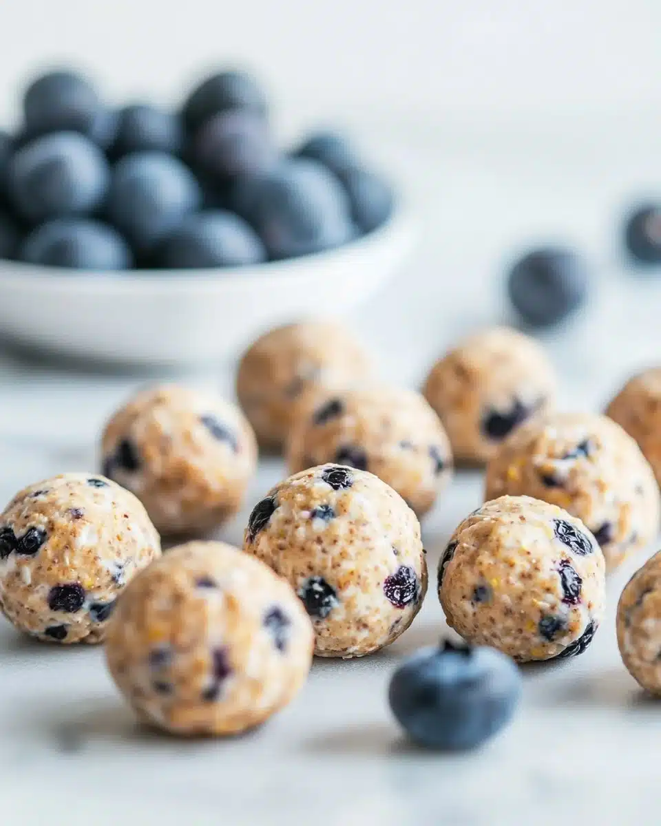 Lemon Blueberry Cottage Cheese Protein Bites