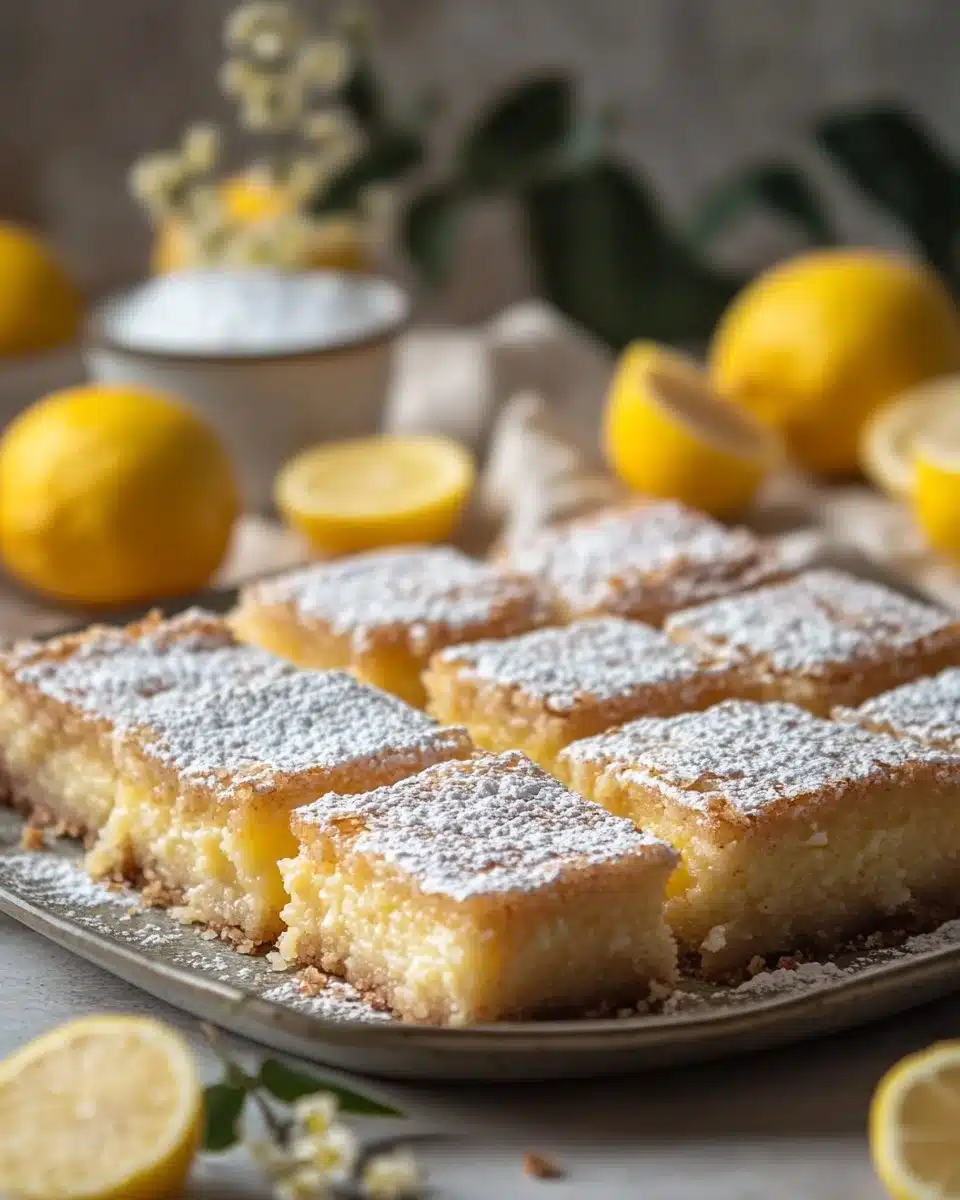 Delicious lemon brownies with a chewy texture and vibrant lemon flavor.