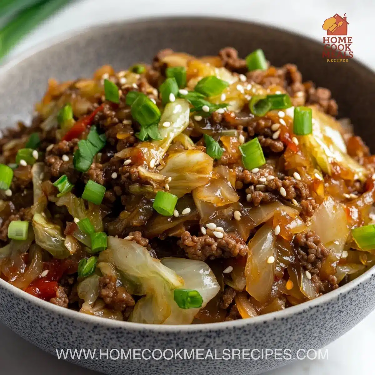 Low Carb Mongolian Ground Beef Cabbage Recipe