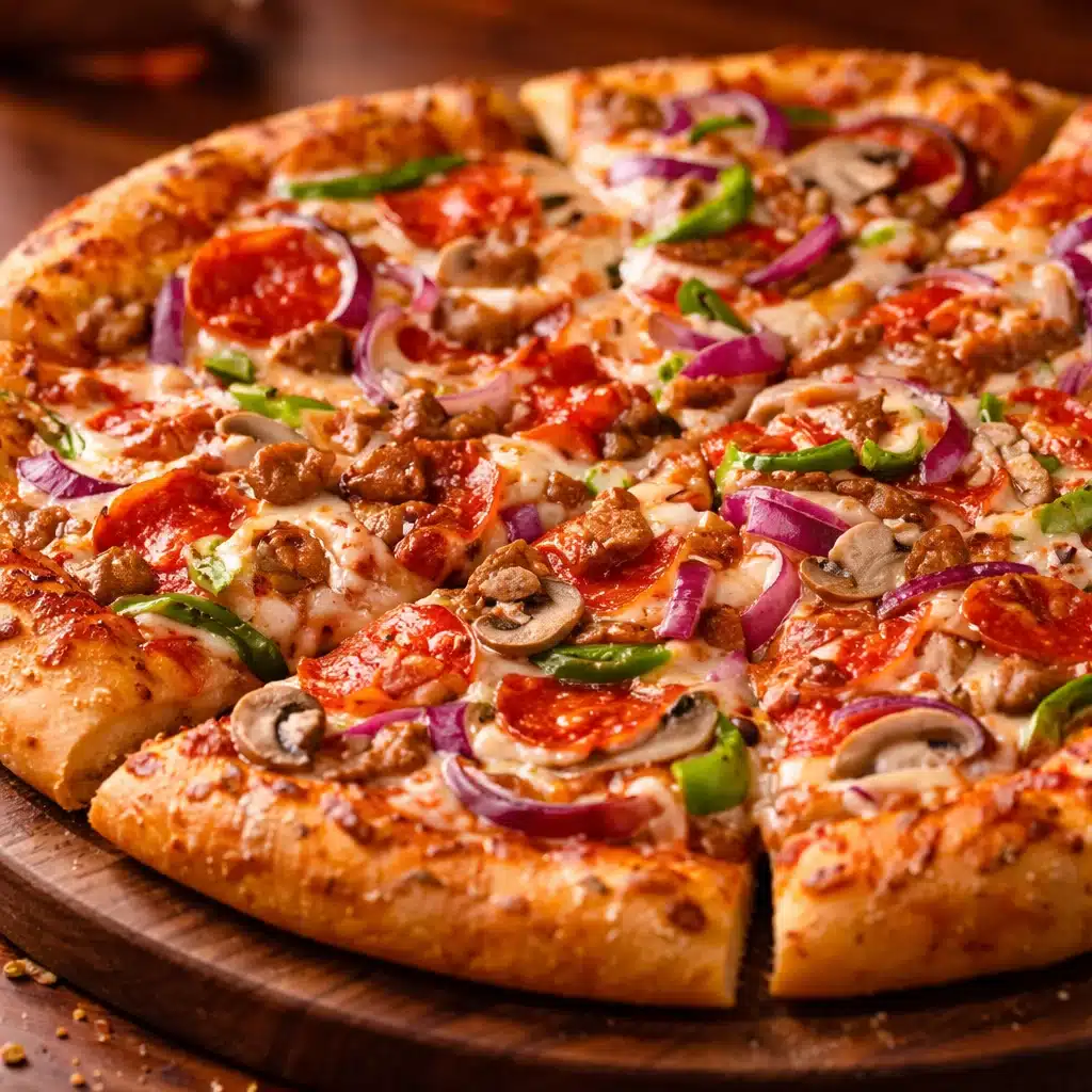 Delicious pizza from Pizza Hut ready for delivery or carryout.