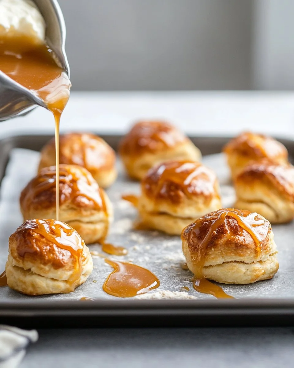 Simple Caramel Apple Pie Bombs filled with caramel and apples