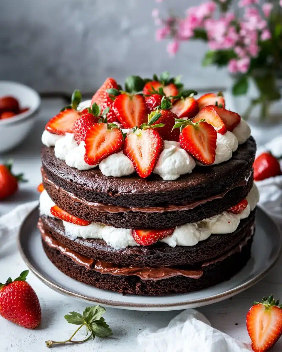 Strawberry Chocolate Cake 9 Strawberry Chocolate Cake