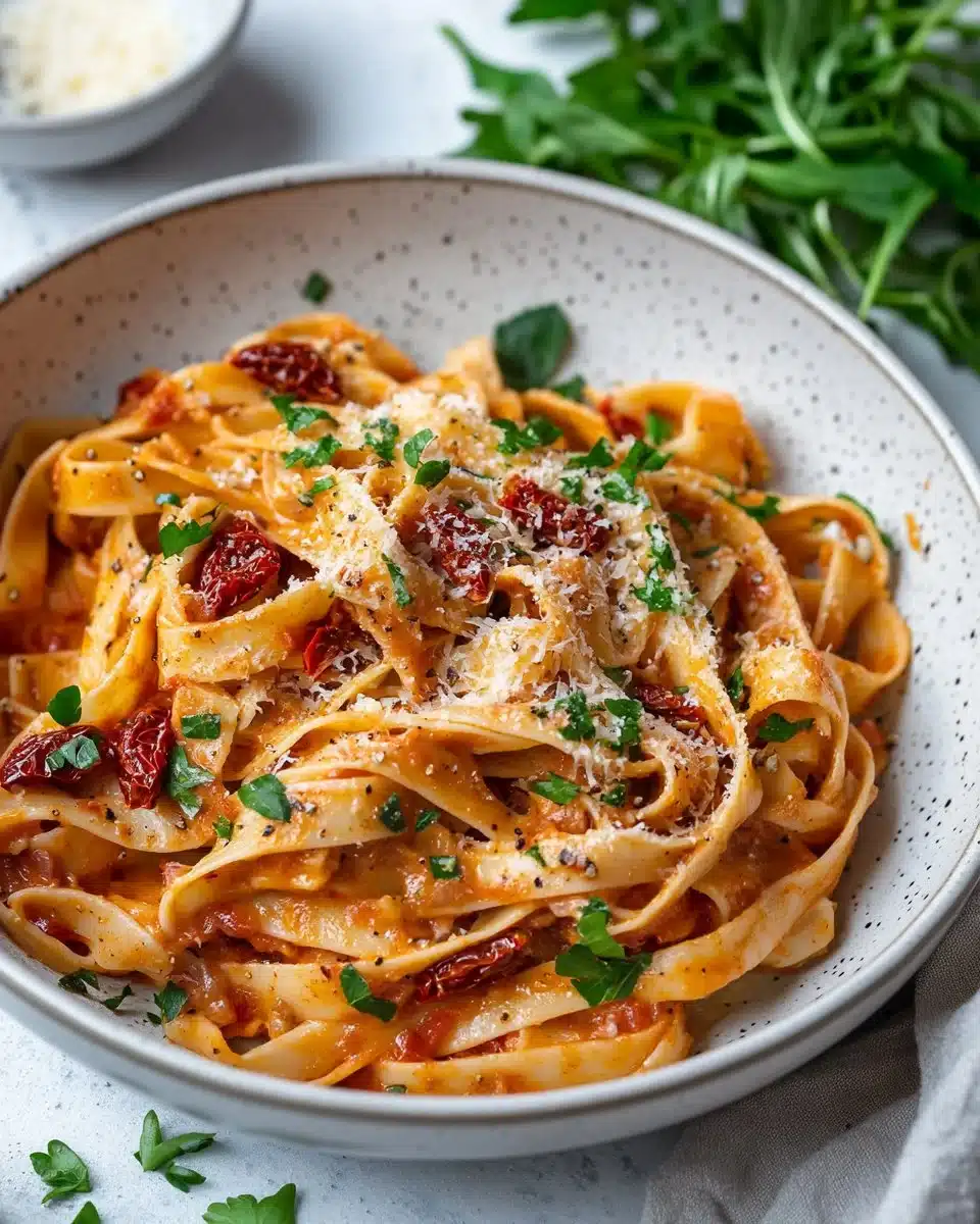 Vegan Creamy Sun Dried Tomato Pasta Recipe