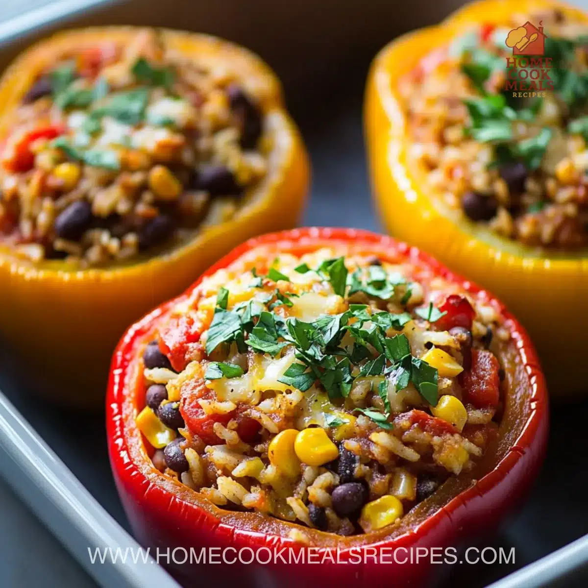 Vegetarian Stuffed Bell Peppers 5 Vegetarian Stuffed Bell Peppers