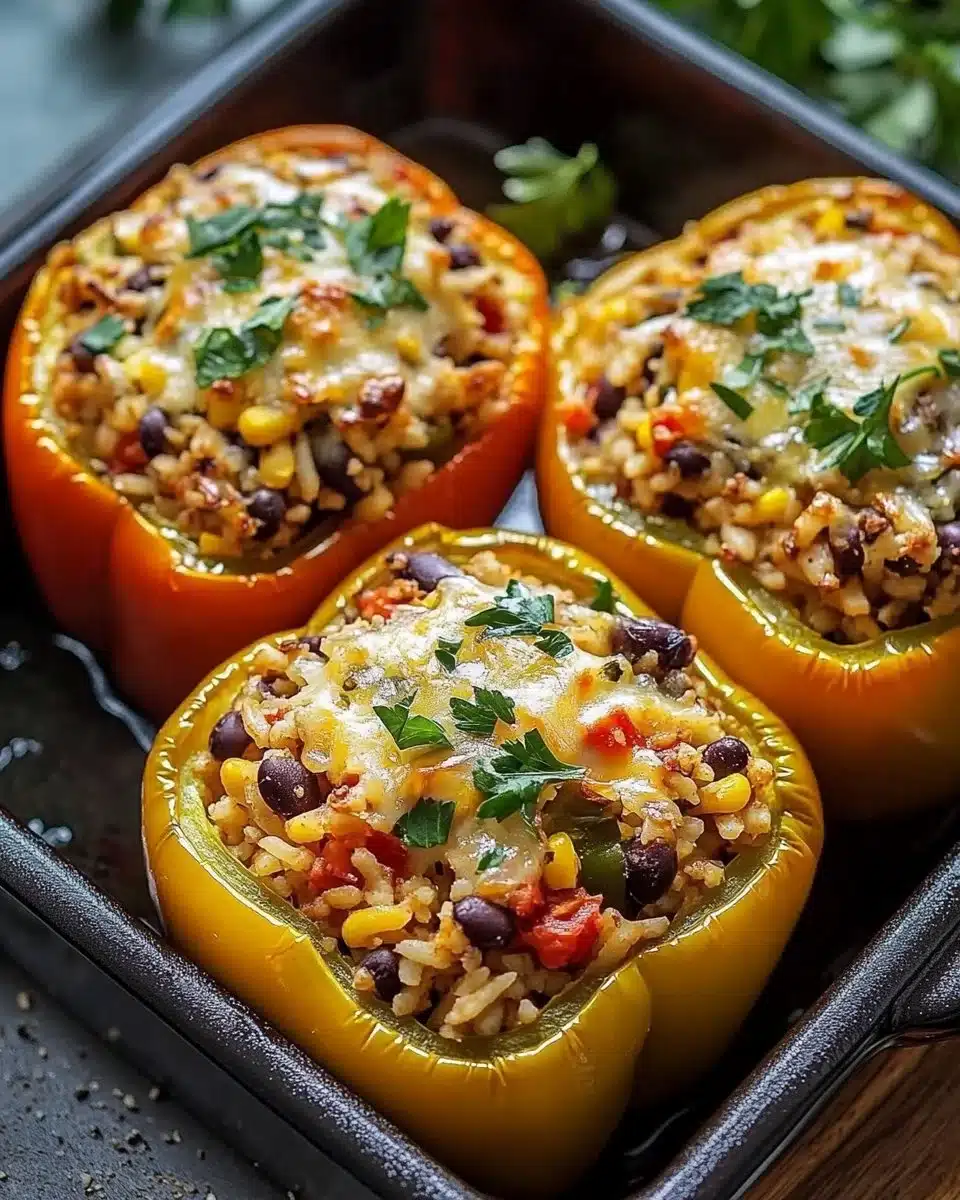 Vegetarian Stuffed Bell Peppers 6 Vegetarian Stuffed Bell Peppers
