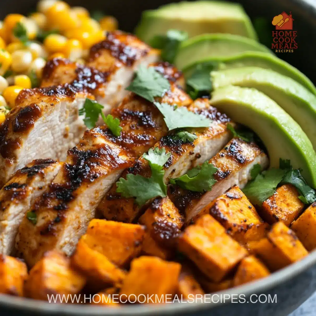 BBQ Chicken Sweet Potato Bowl