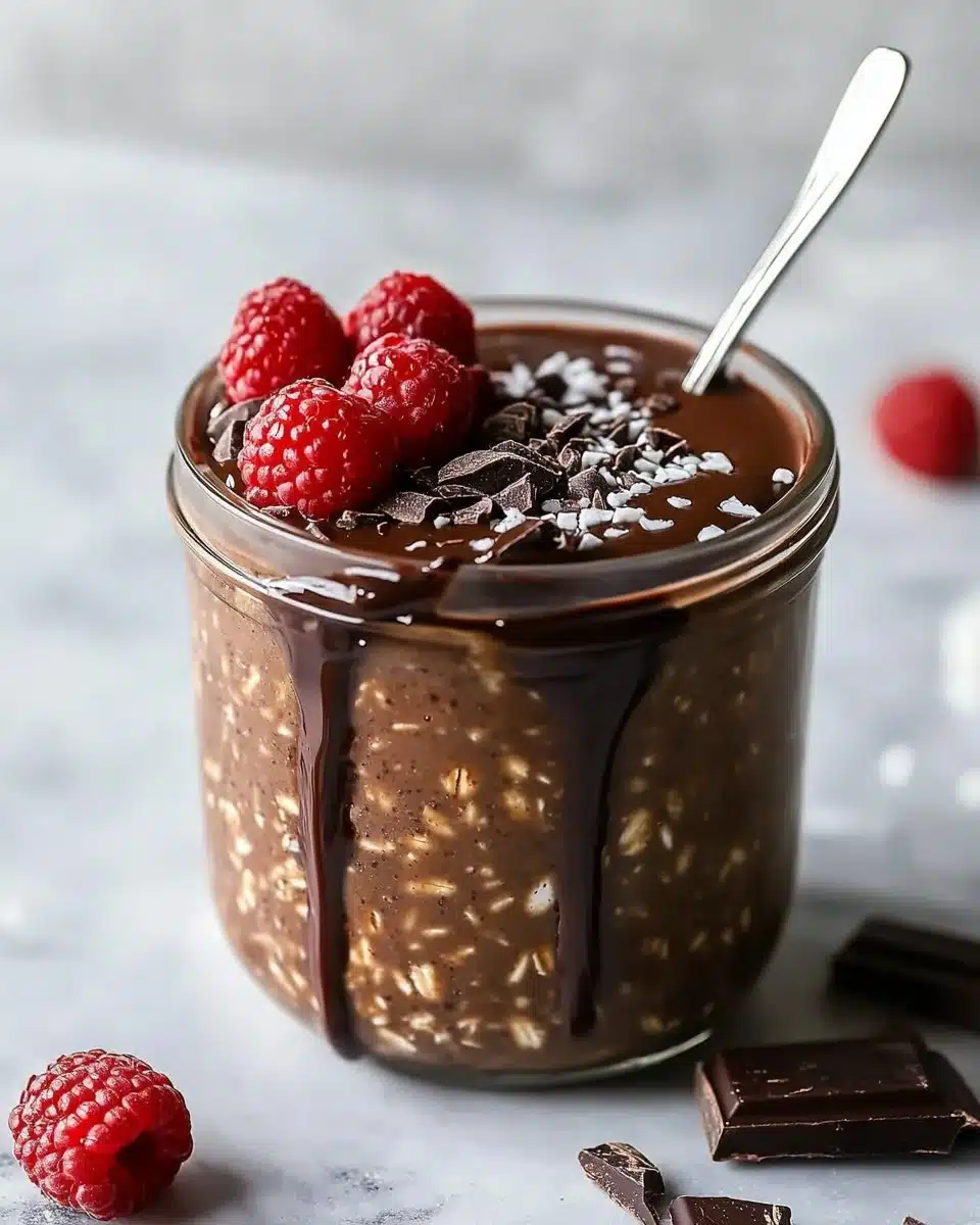 Brownie Batter Overnight Oats 7 Brownie Batter Overnight Oats