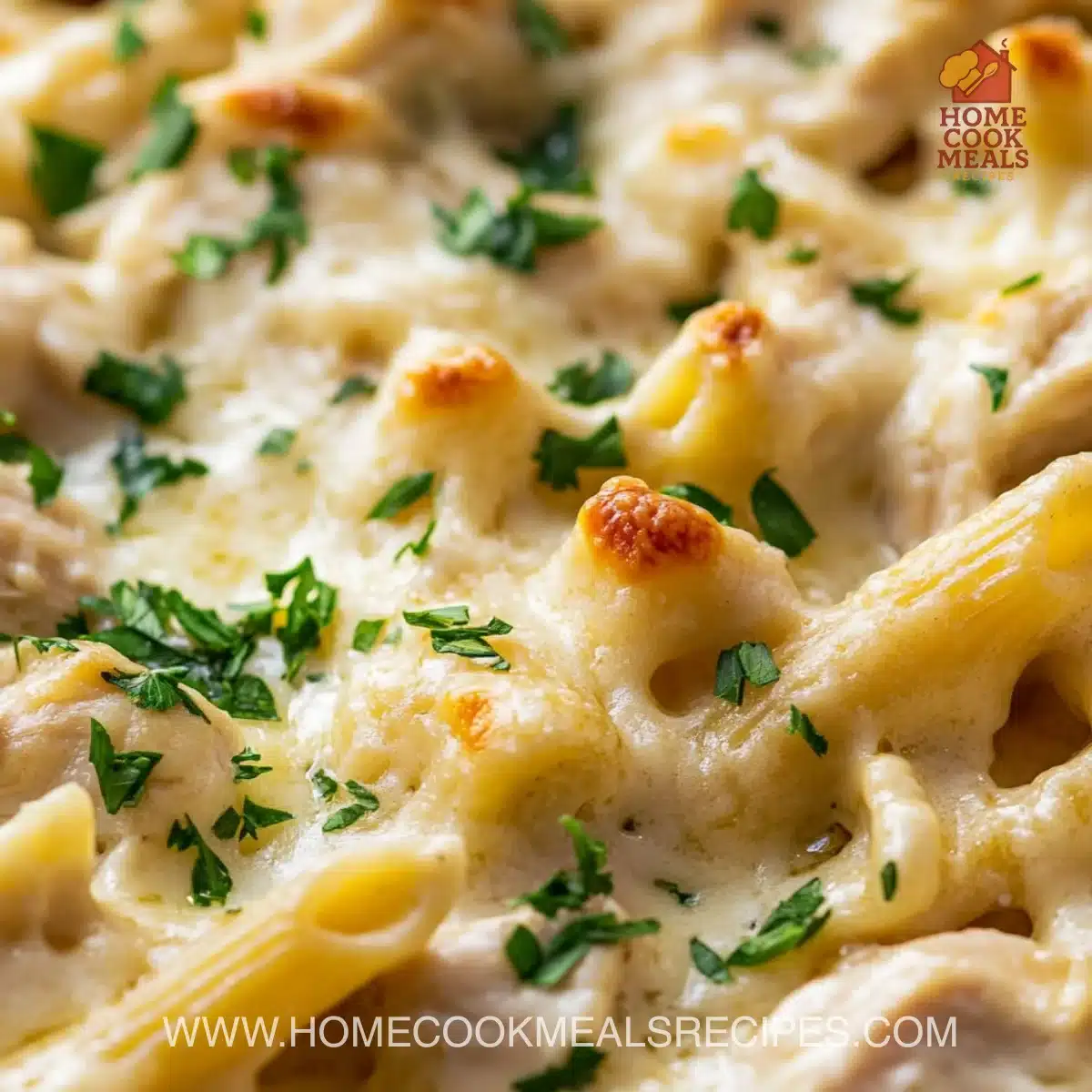 Chicken Alfredo Pasta Bake