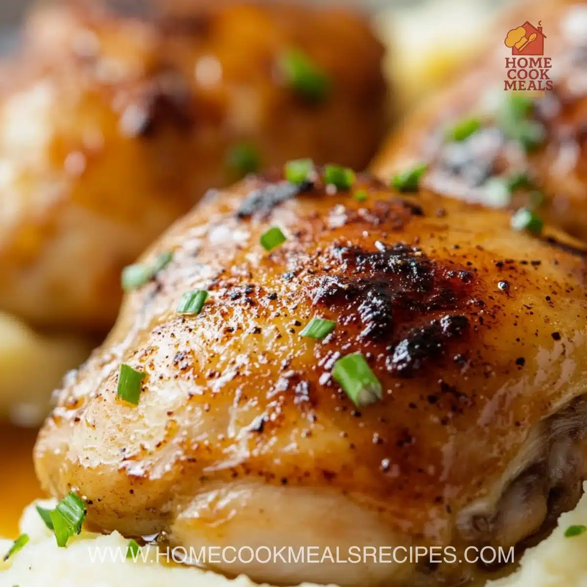 Chipotle Honey Chicken Thighs with Smoked Gouda Mashed Potatoes