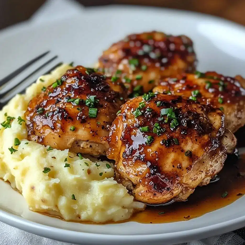 Chipotle Honey Chicken Thighs with Smoked Gouda Mashed Potatoes