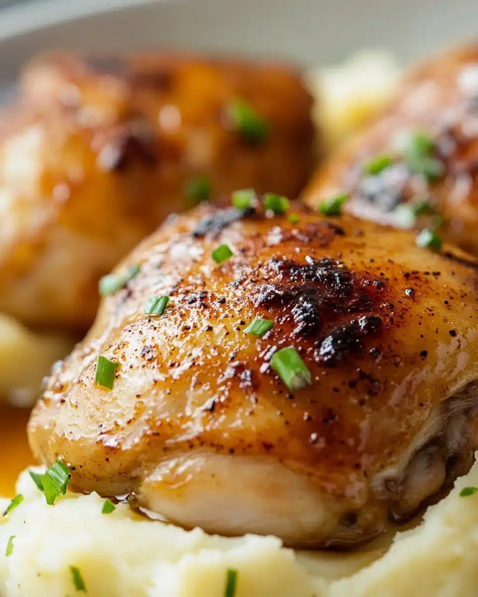 Chipotle Honey Chicken Thighs with Smoked Gouda Mashed Potatoes