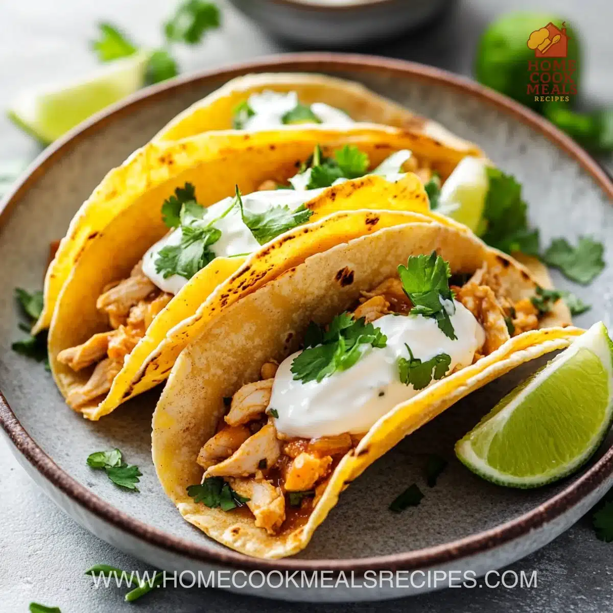 Corn Tortilla White Chicken Chili Tacos