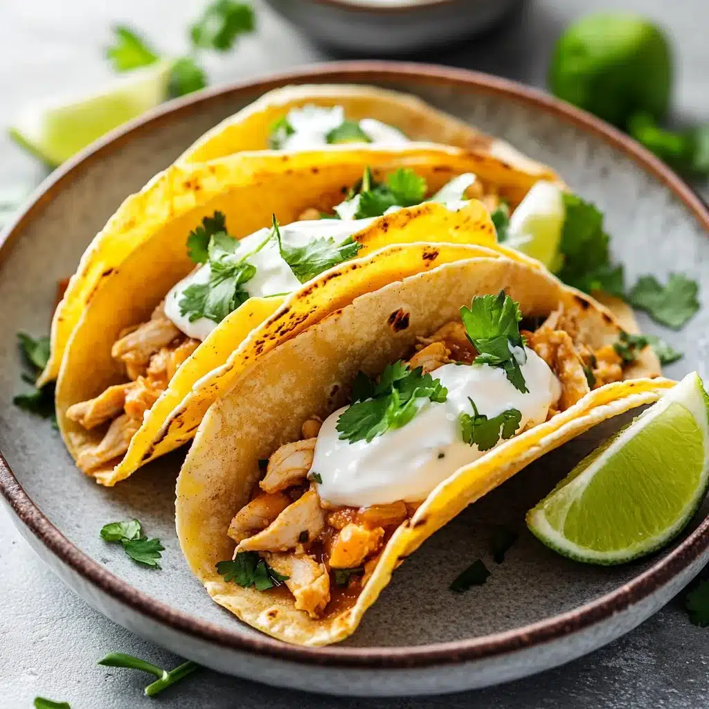 Corn Tortilla White Chicken Chili Tacos