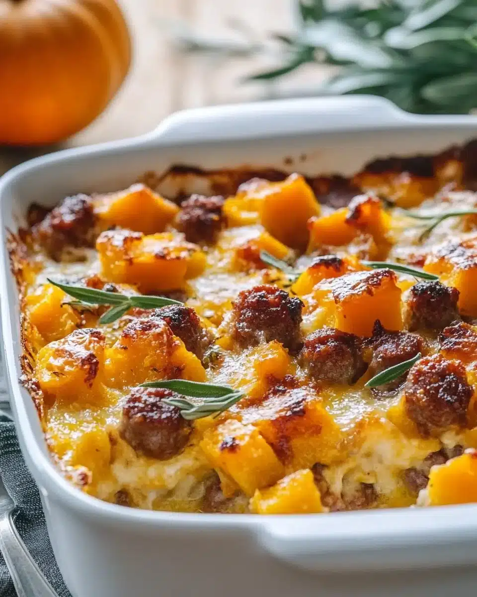 Cozy Butternut Squash & Sausage Casserole