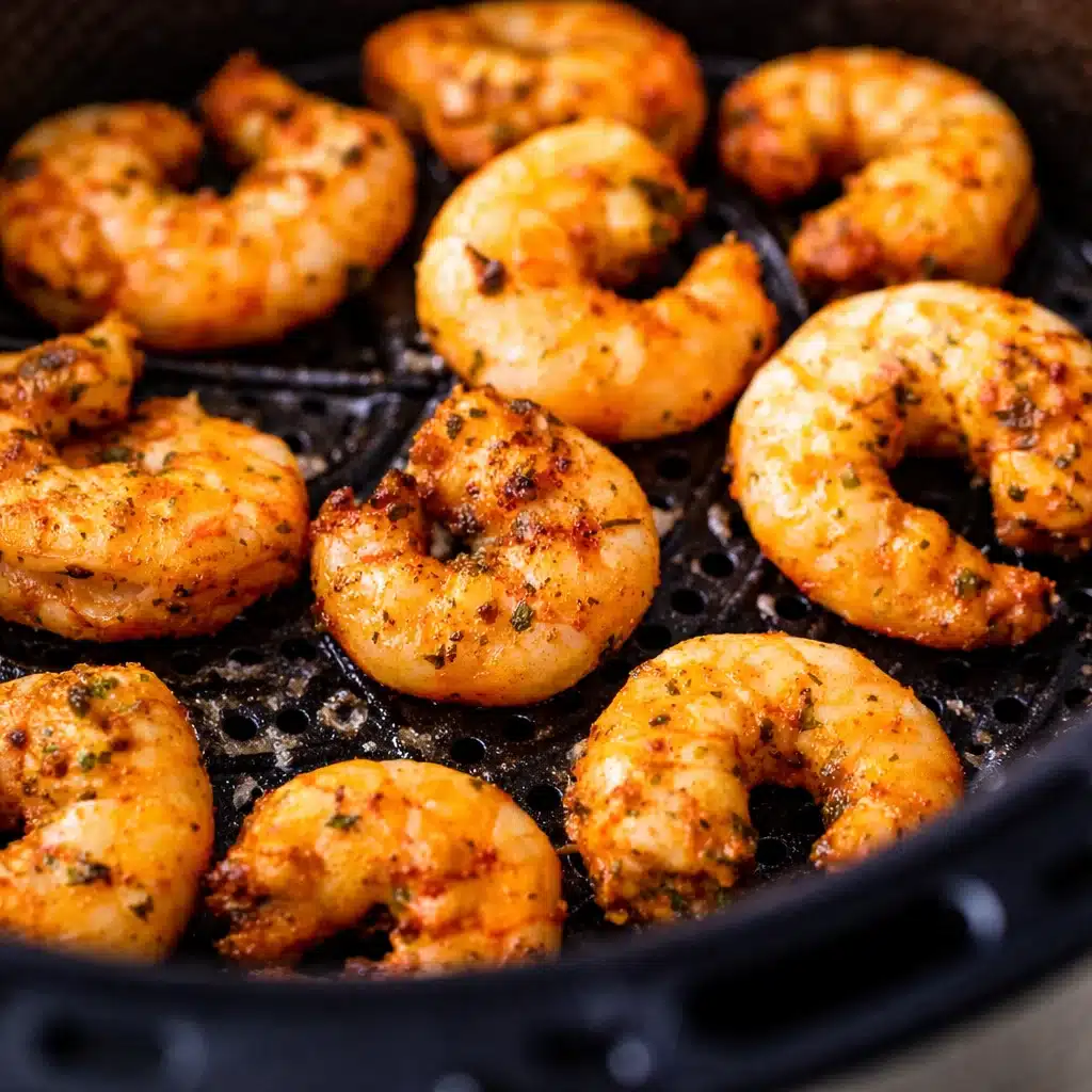 Juicy, seasoned Air Fryer Shrimp ready in under 10 minutes, perfect for salads or main dishes.