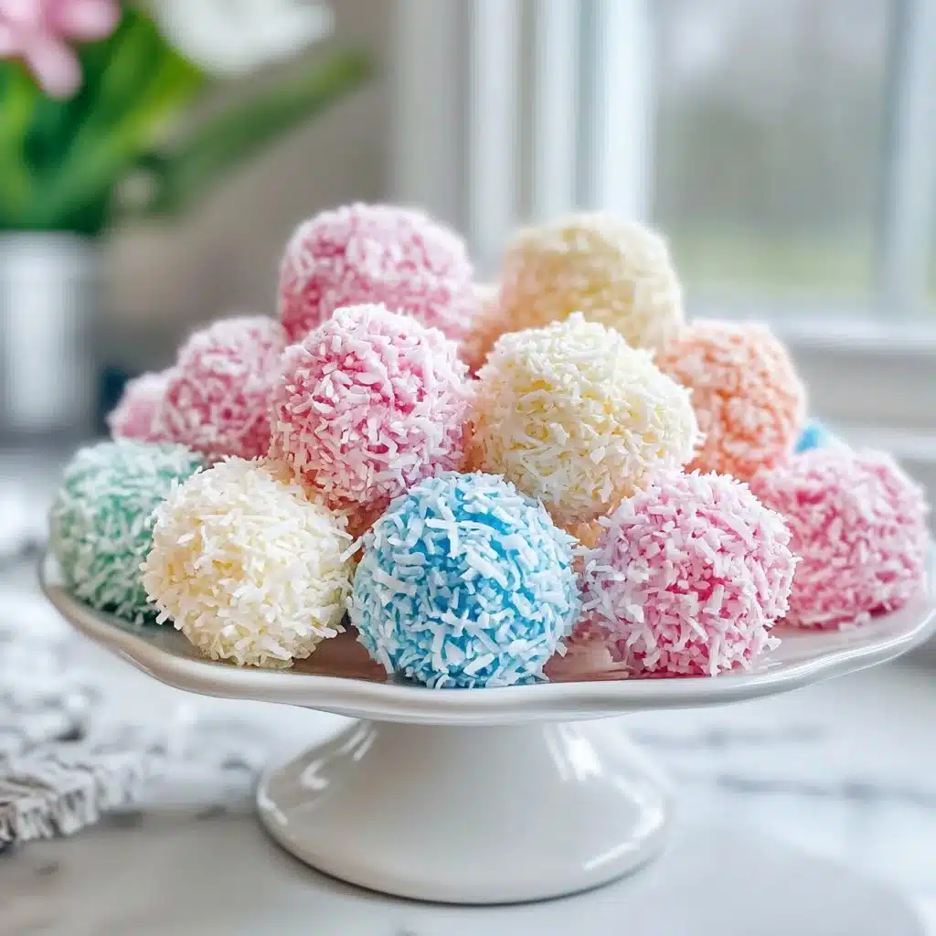 No-bake Easter Bunny Coconut Tails dessert for spring celebrations.