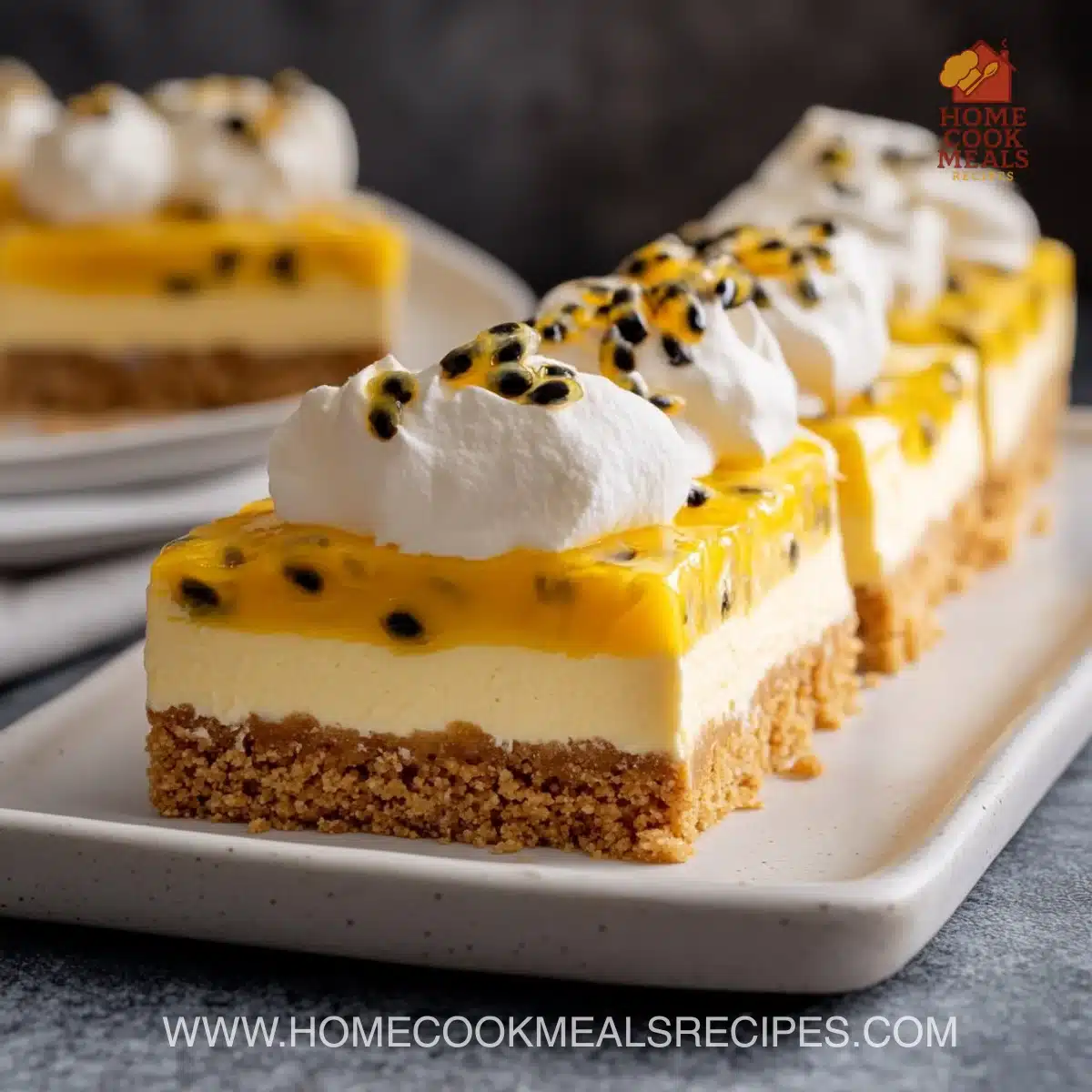 Easy No-Bake Passion Fruit Cheesecake