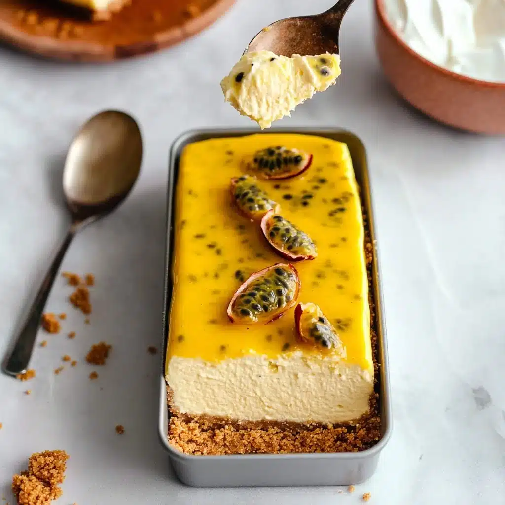 Easy No-Bake Passion Fruit Cheesecake