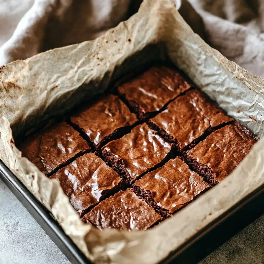 Delicious gluten-free flourless brownies on a plate