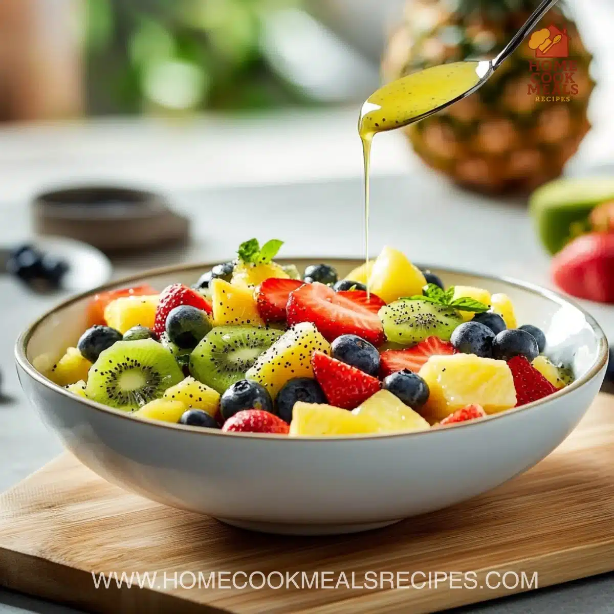 Fresh Fruit Salad with Honey Lime Poppy Seed Dressing 7 Fresh Fruit Salad with Honey Lime Poppy Seed Dressing