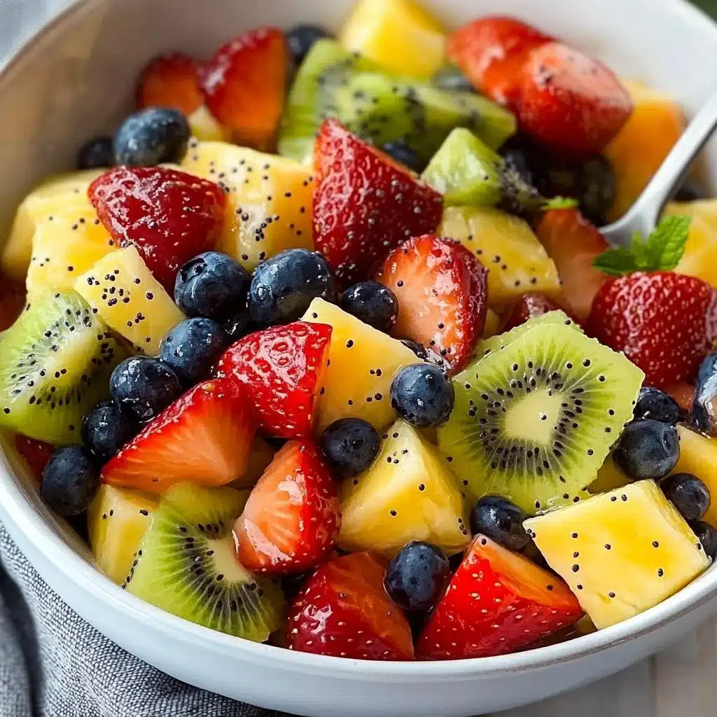 Fresh Fruit Salad with Honey Lime Poppy Seed Dressing 8 Fresh Fruit Salad with Honey Lime Poppy Seed Dressing
