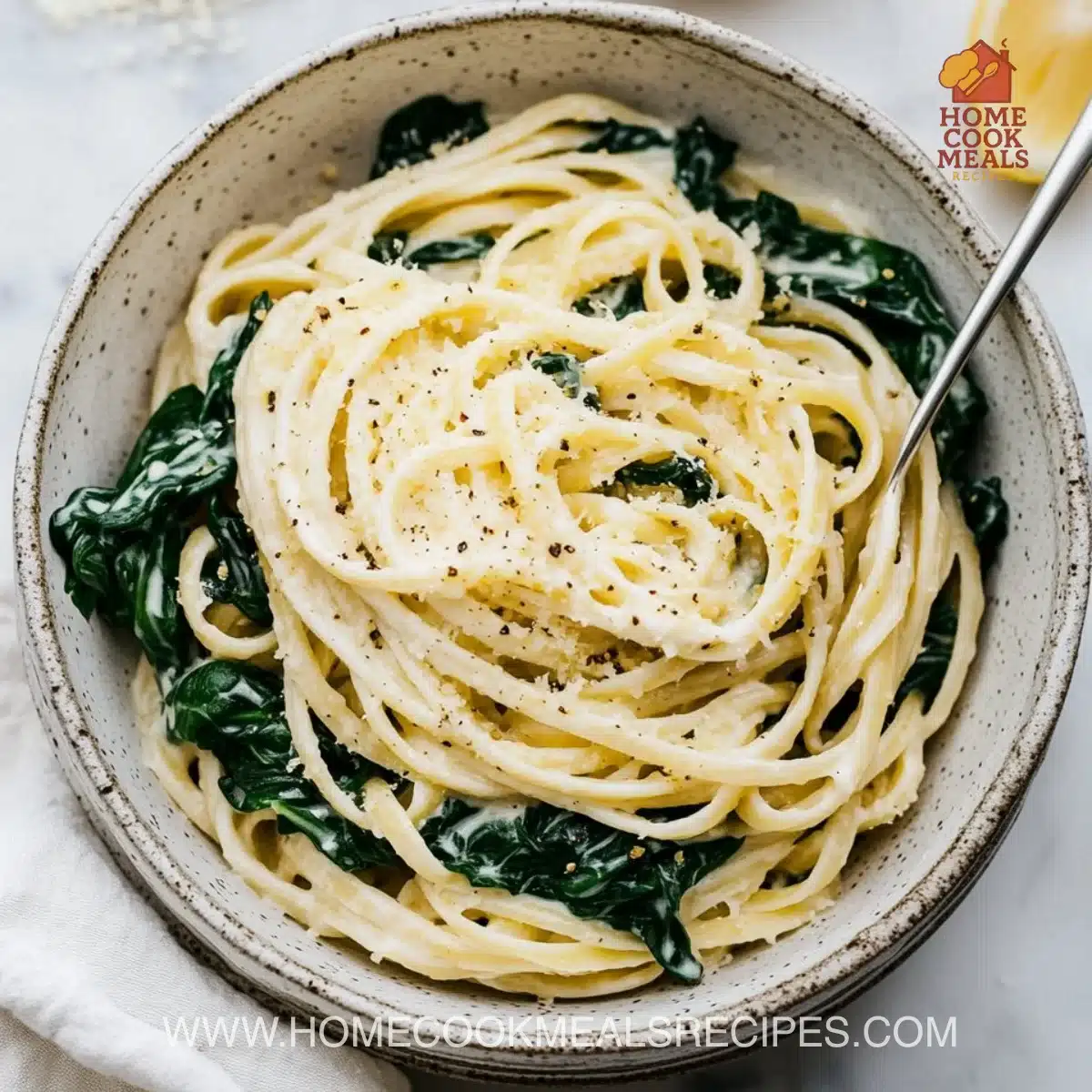 Lemon Ricotta Pasta with Spinach