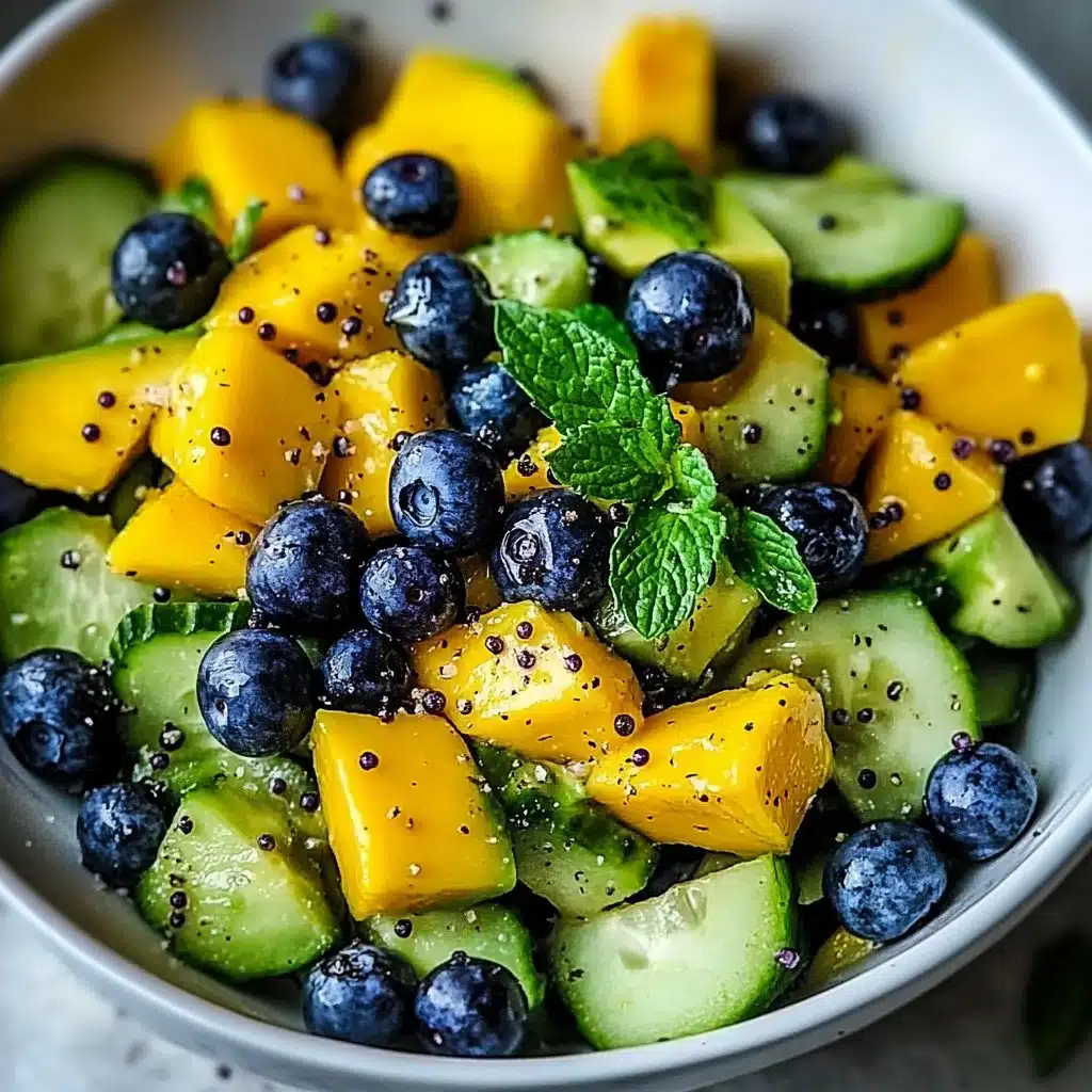 Mango Cucumber Salad with Blueberries and Avocado
