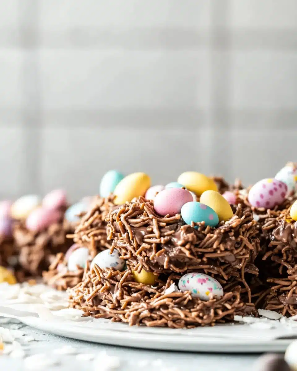 No-Bake Easter Egg Peanut Butter Haystacks 3 No-Bake Easter Egg Peanut Butter Haystacks