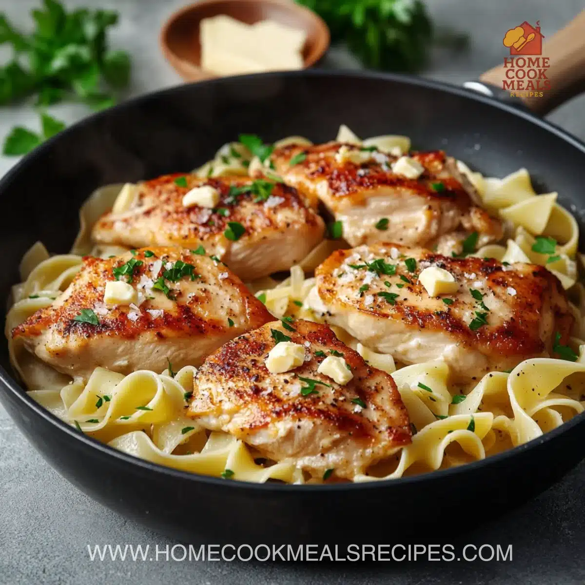 One-Pan Chicken with Buttered Noodles