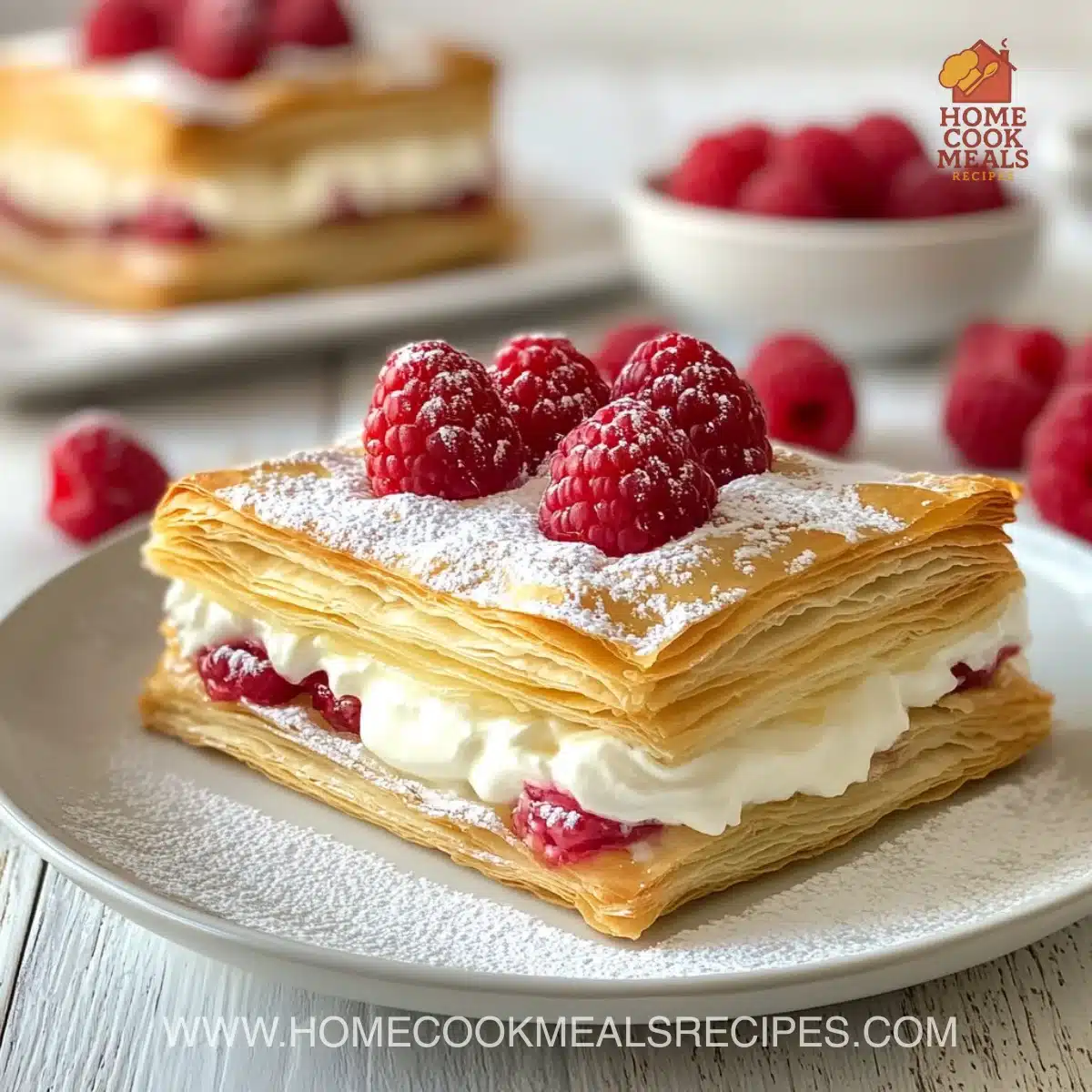 Raspberry Cream Napoleons