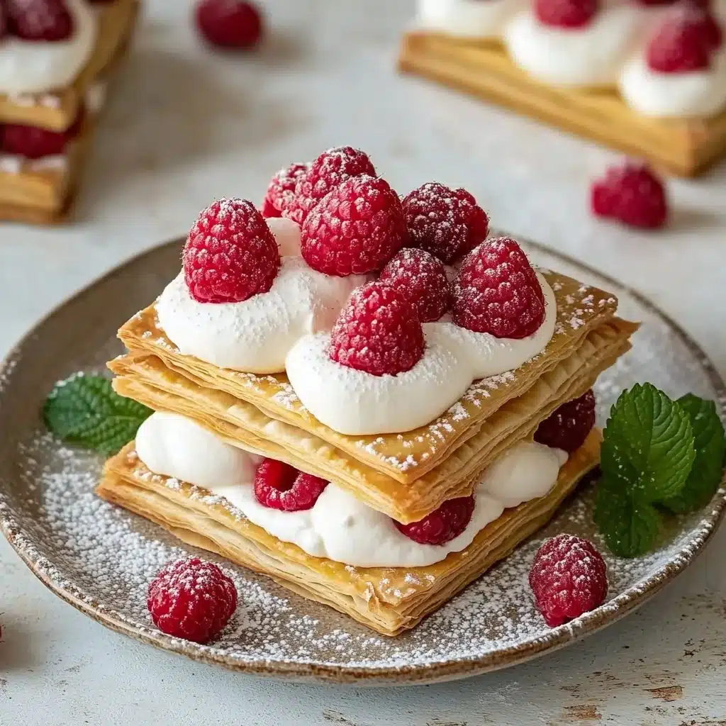 Raspberry Cream Napoleons