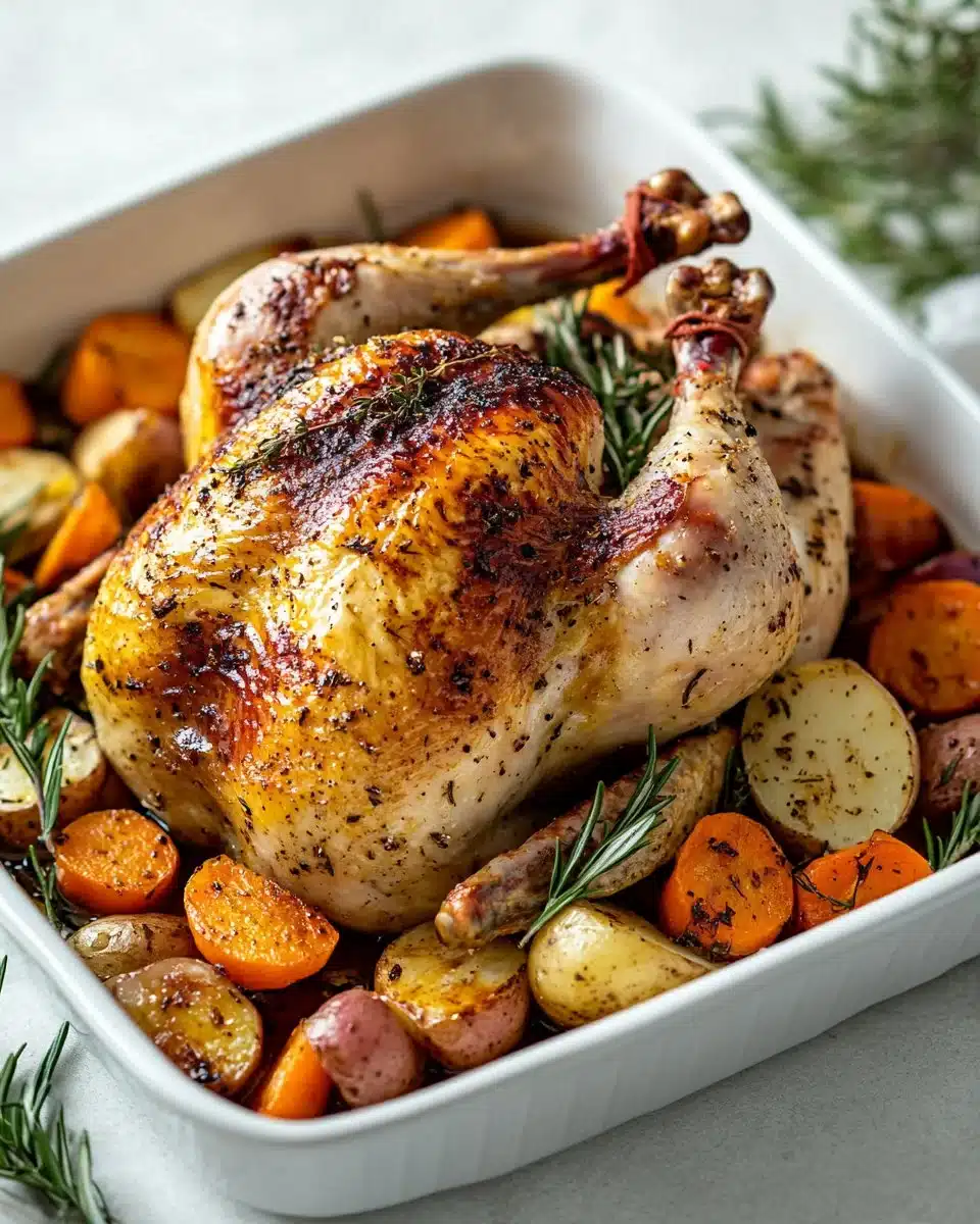 Roasted Cornish Hen with Vegetables