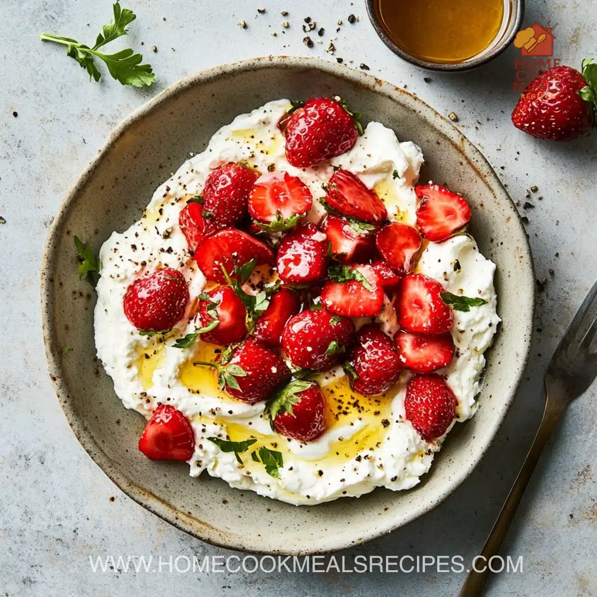 Whipped Feta with Roasted Strawberries