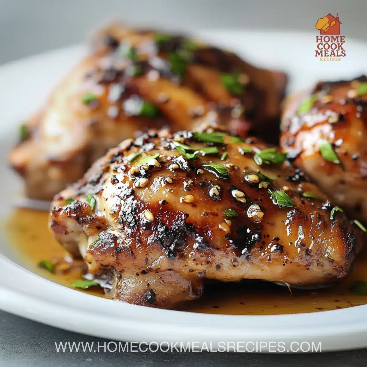Chicken marinated in honey and soy sauce, ready for grilling