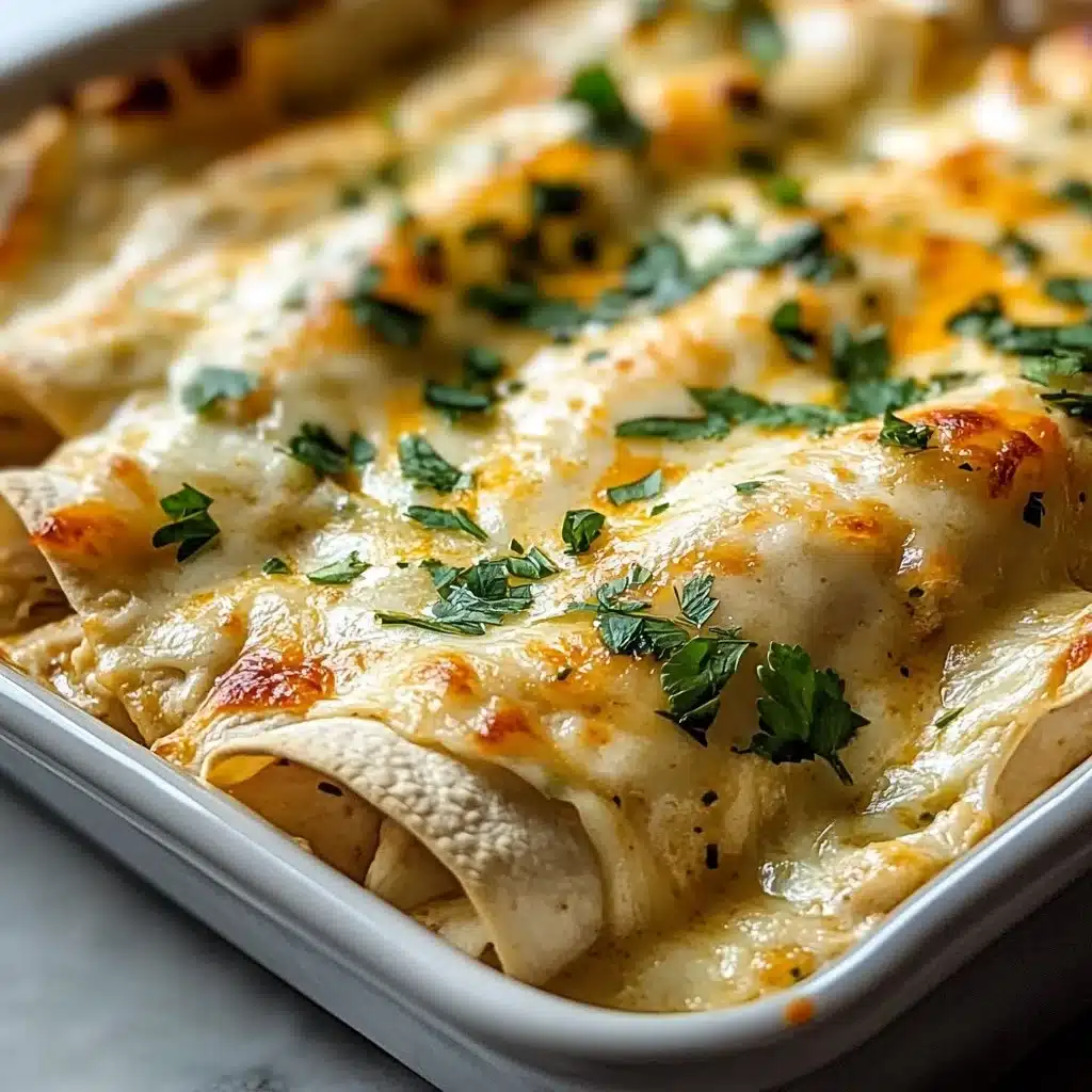 Creamy White Chicken Enchiladas