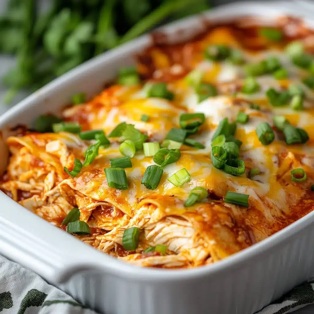 Easy Cheesy Keto Chicken Enchilada Casserole