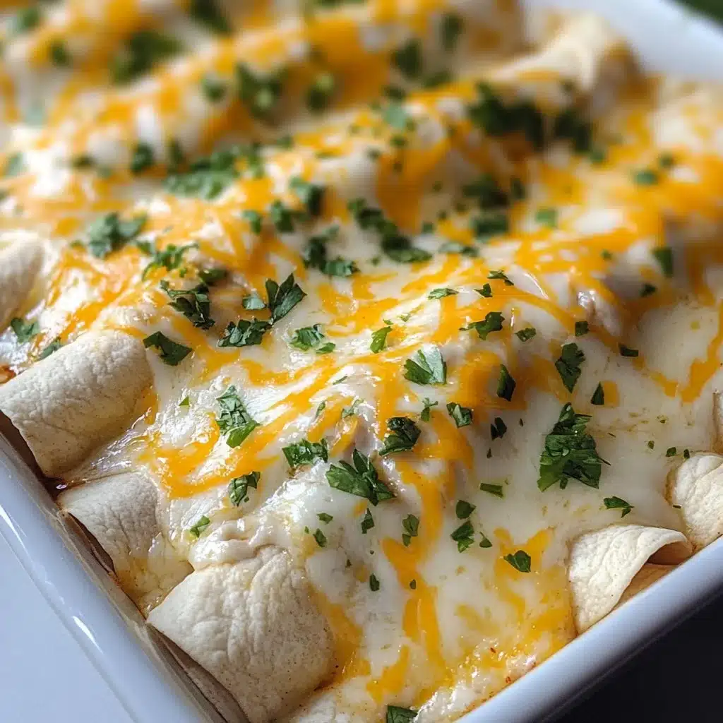 Easy Creamy White Chicken Enchiladas