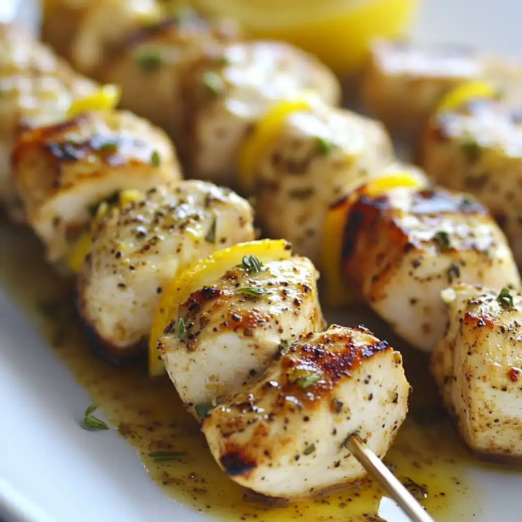 Lemon Pepper Chicken Skewers