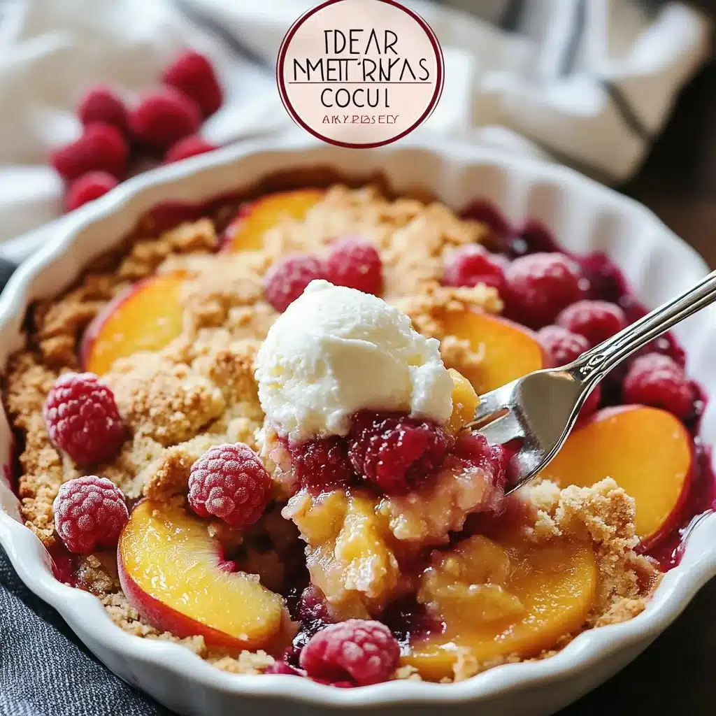 Peach Cobbler with Raspberries 6 Peach Cobbler with Raspberries