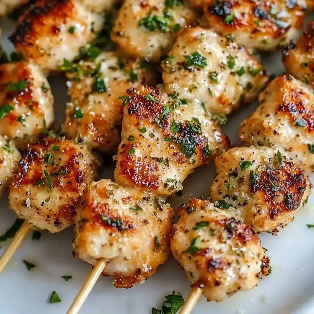 Ranch Garlic Parmesan Chicken Skewers