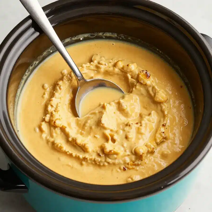 A bowl of creamy queso dip garnished with chopped cilantro, served alongside tortilla chips.