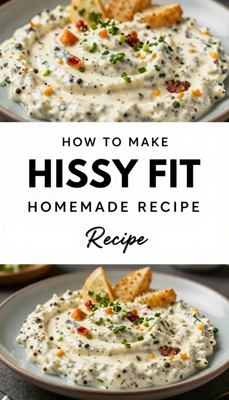 Hissy Fit Dip 4 A bowl of creamy Hissy Fit Dip garnished with fresh herbs, served with crackers.