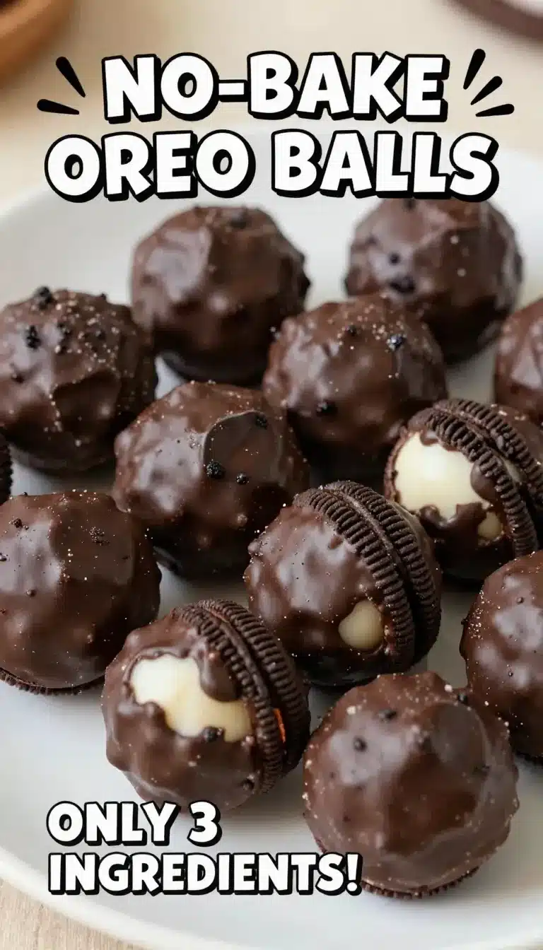Close-up of homemade Oreo balls arranged on a white plate.