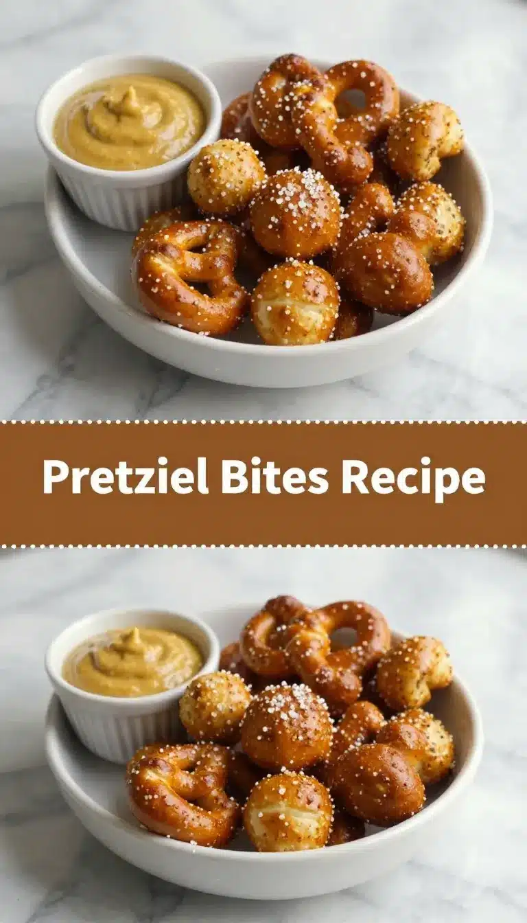 Easy Pretzel Bites Party Snack 4 A plate of golden-brown pretzel bites served as a party snack.