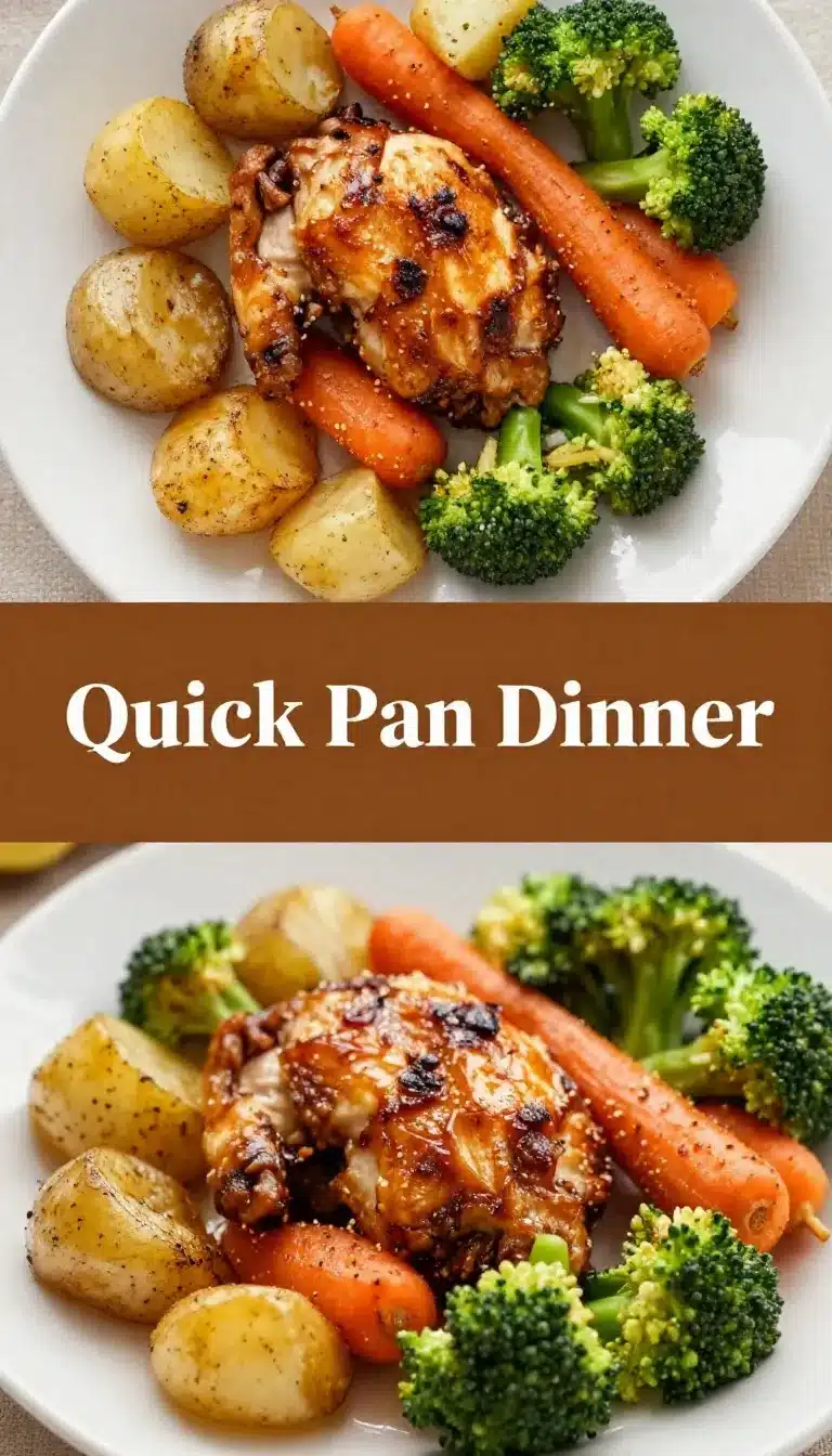 A sheet pan dinner featuring colorful vegetables and protein, perfect for pregnant women seeking a quick and healthy meal.