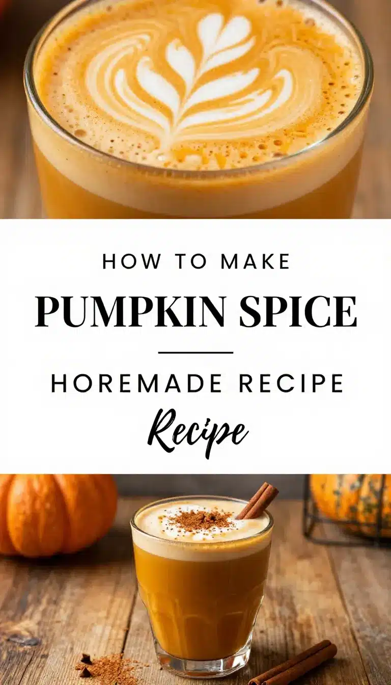 A glass of pumpkin spice cold brew topped with creamy foam on a wooden table.