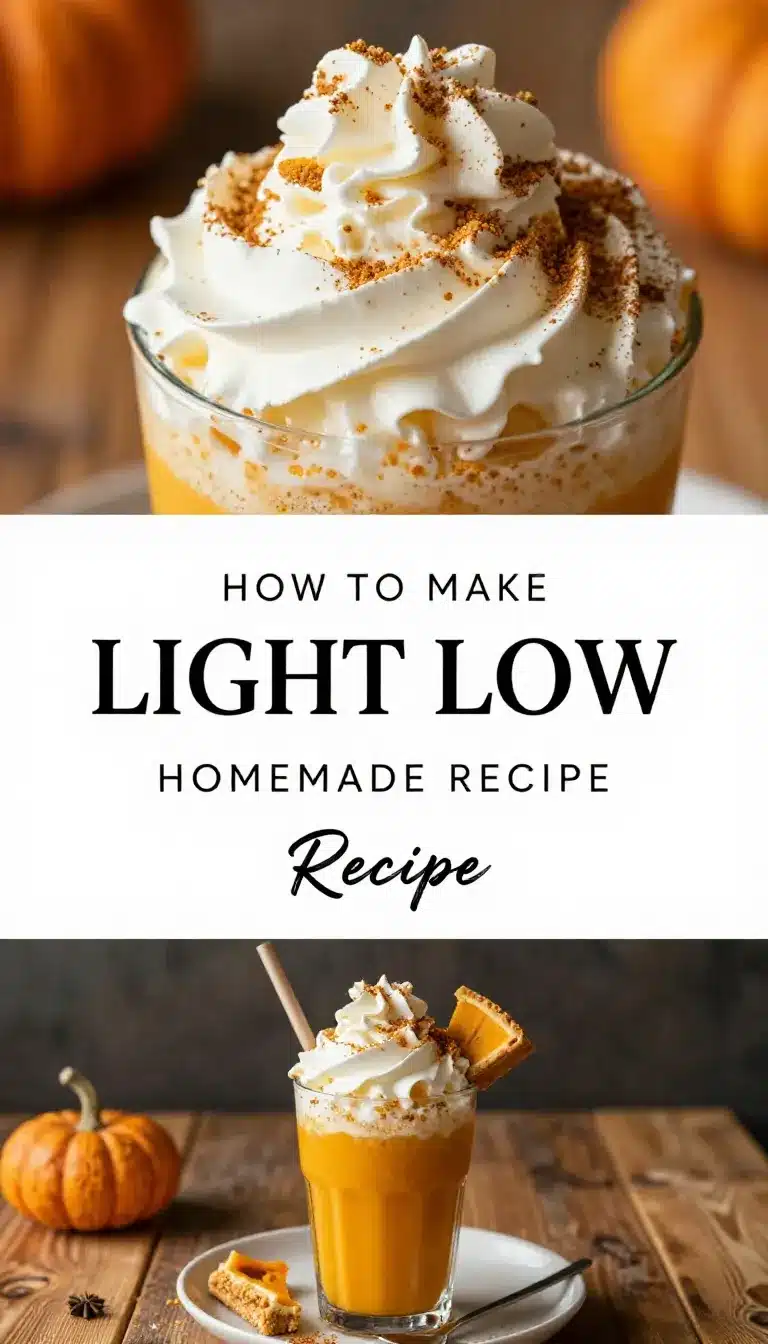 A light low-calorie pumpkin pie-inspired Starbucks Frappuccino drink served in a glass with whipped cream on top.