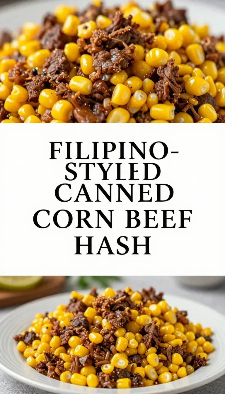 A plate of Filipino-style canned corn beef hash garnished with green onions