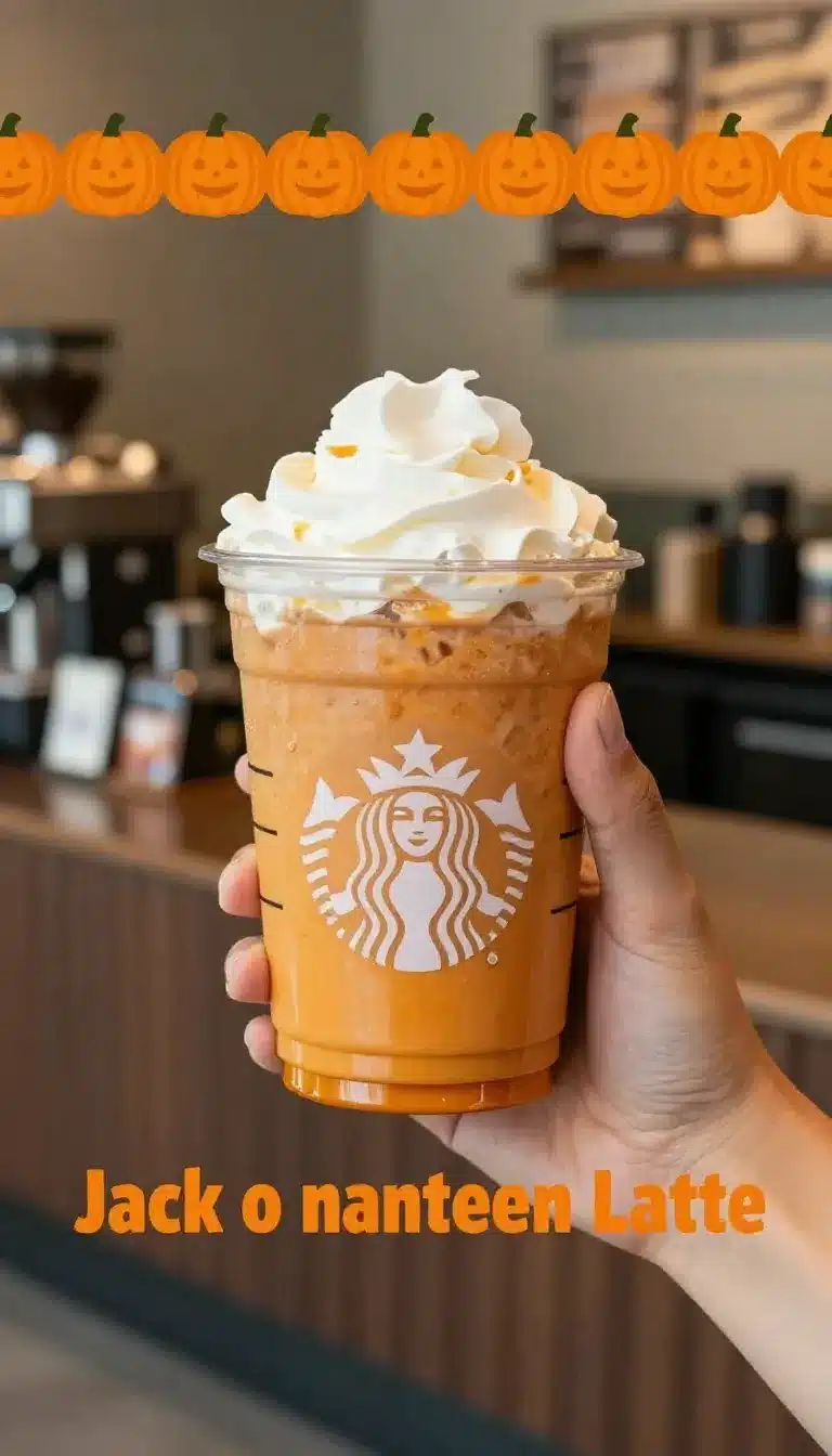A homemade pumpkin spice Starbucks drink in a glass mug topped with whipped cream and cinnamon.