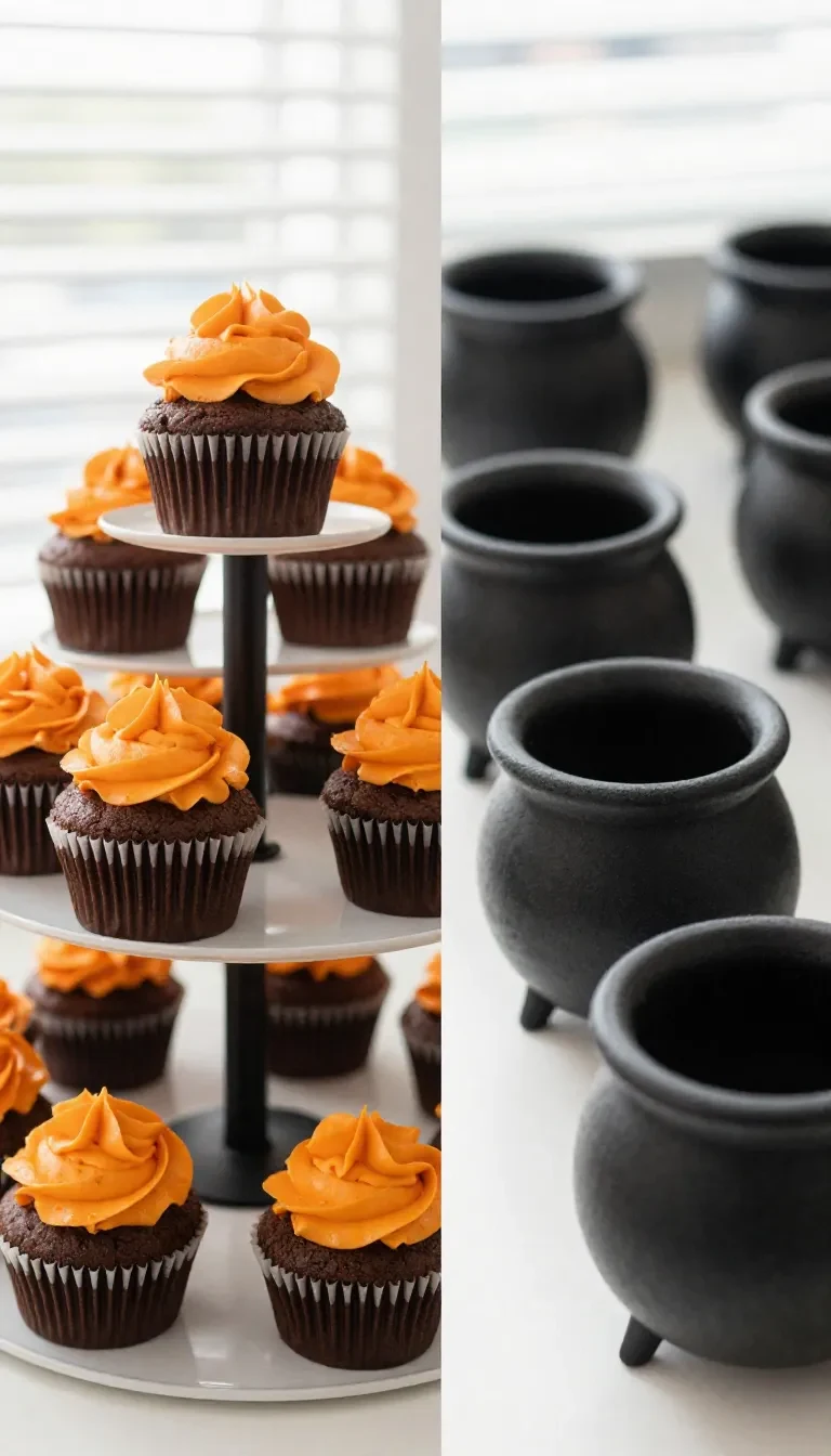 Mini Cauldrons 5 A collection of mini cauldrons filled with colorful candies and treats